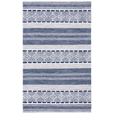 Safavieh 3 x 5 ft. Striped Kilim Contemporary Rectangle Hand Woven Rug - Navy & Ivory STK522N-3
